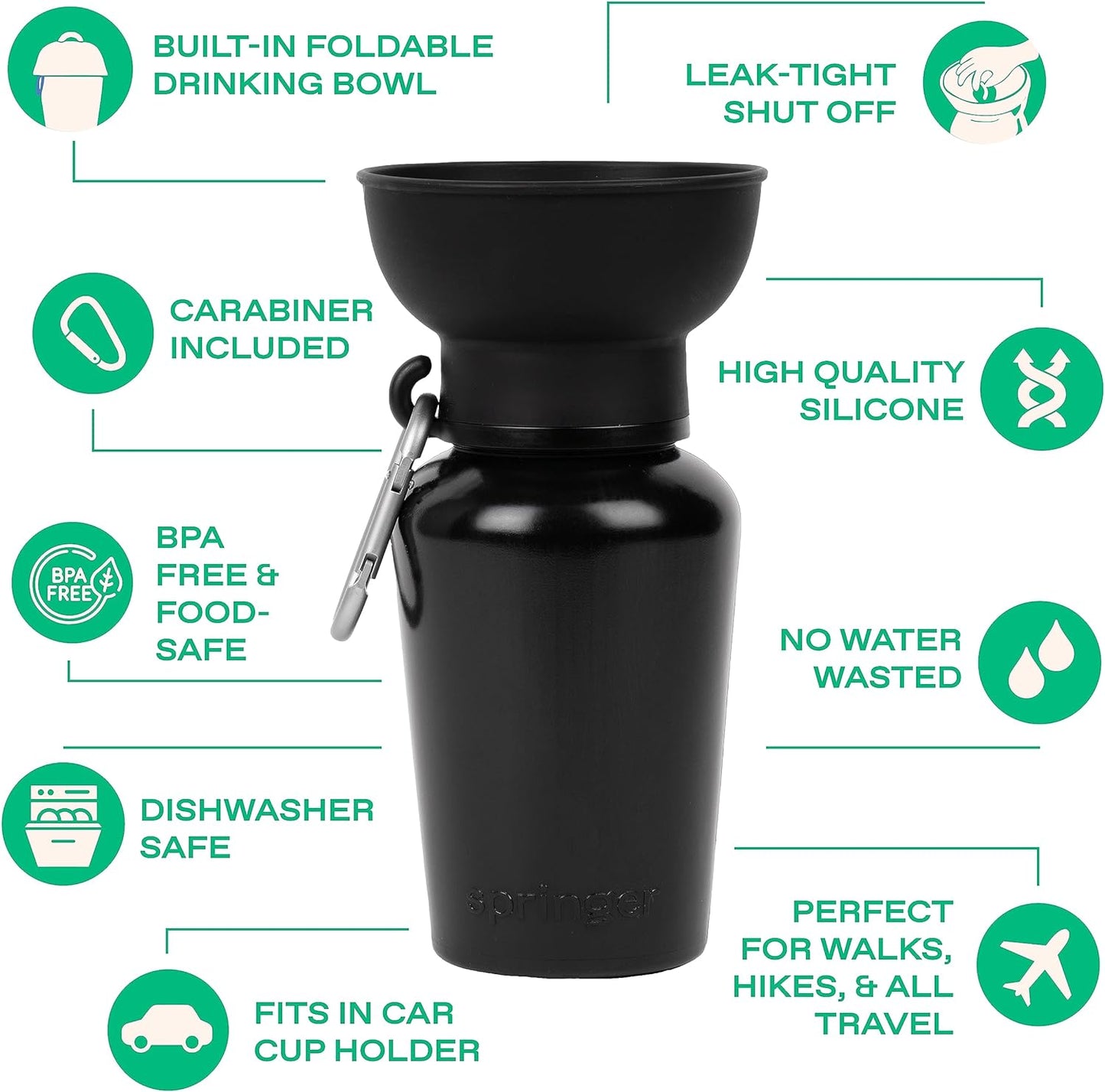 Flip Portable Dog Water Bottle 