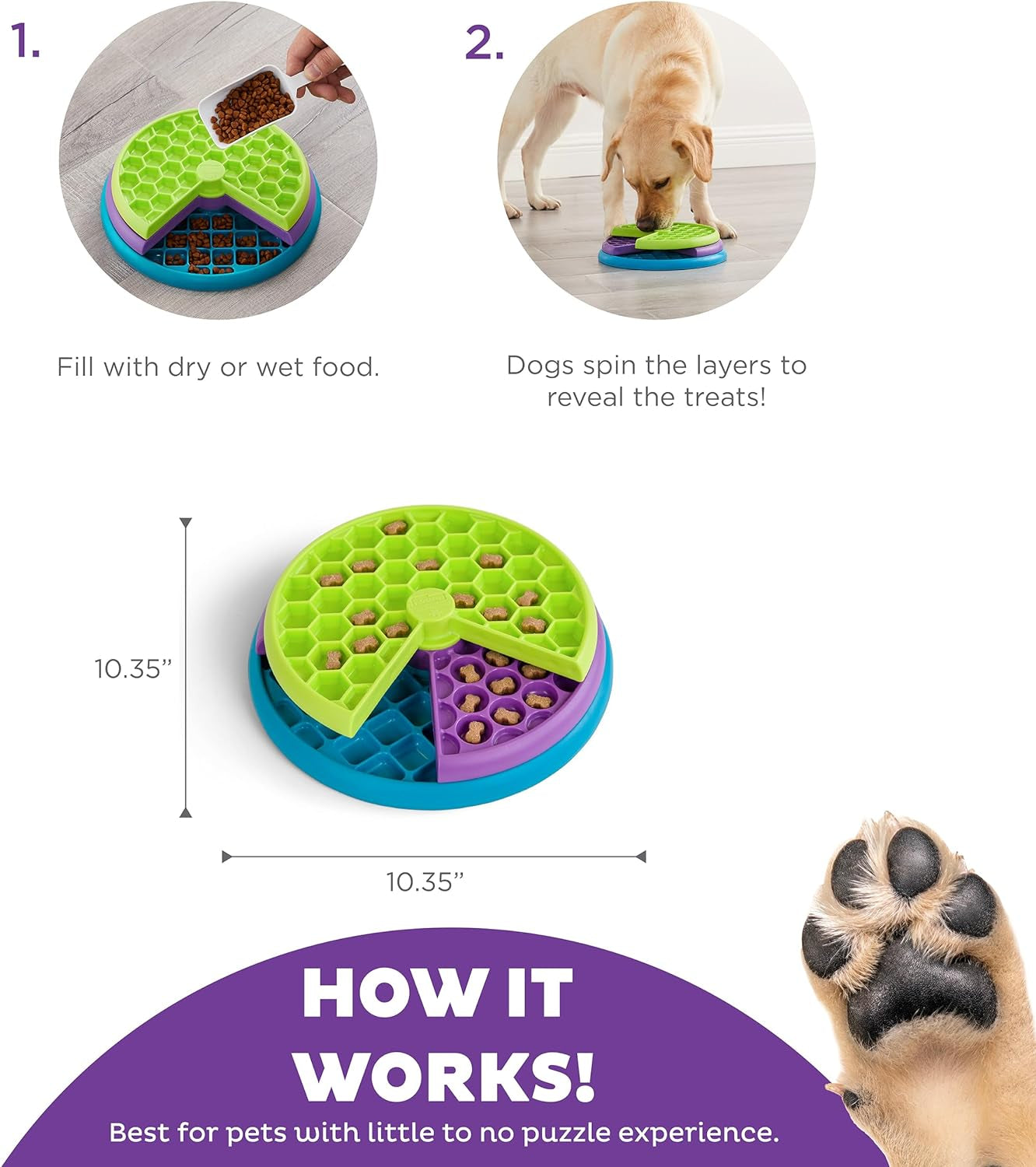 Modern Dog Puzzle Game - Slow Feeder & Lick Mat