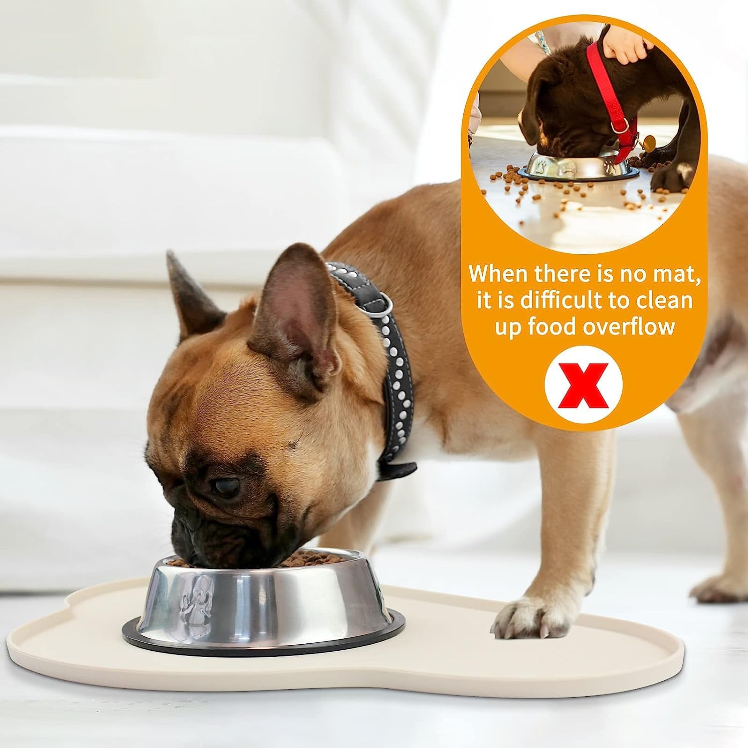 Modern Cloud Dog Food Mat