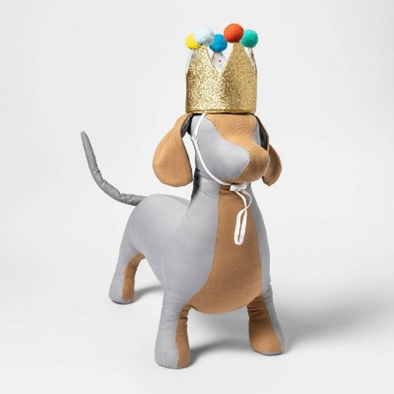 Gold Birthday Crown Dog Hat 