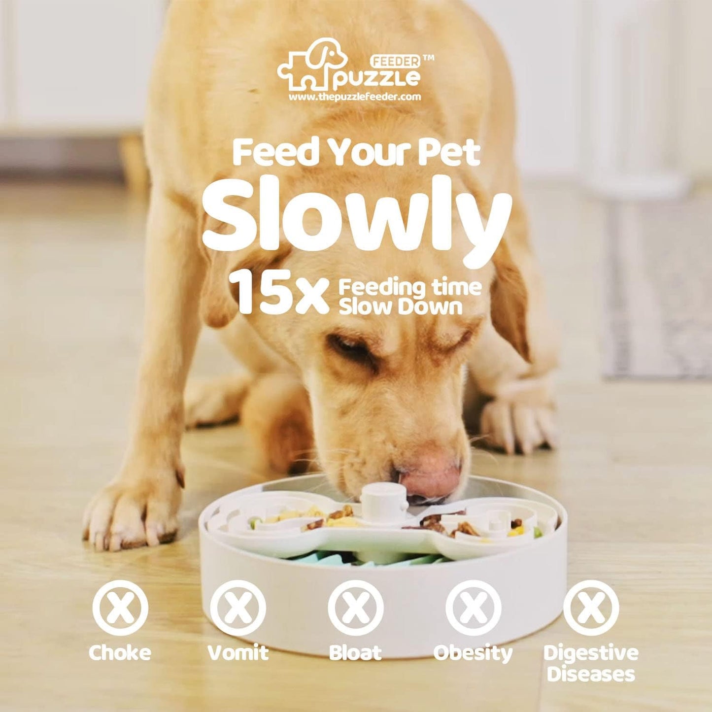 Slow Feeder Puzzle Dog Bowl