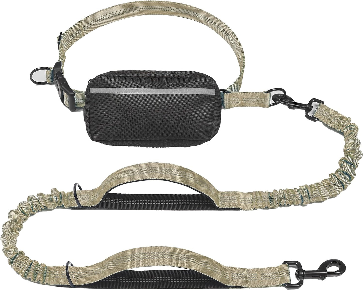 Hands Free Dog Leash with Zipper Pouch