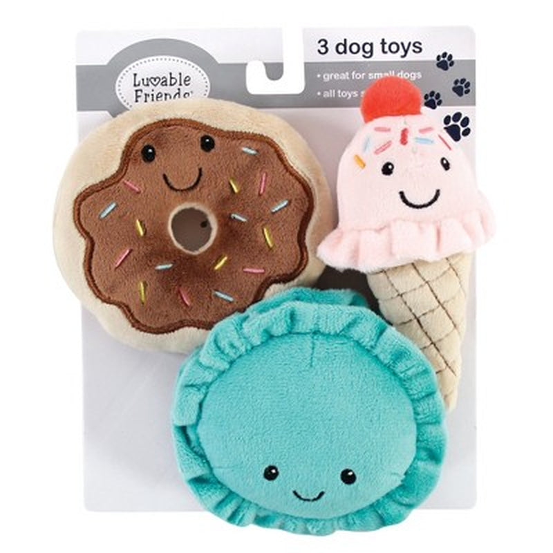 Desserts Squeaky Plush Mini Dog Toys