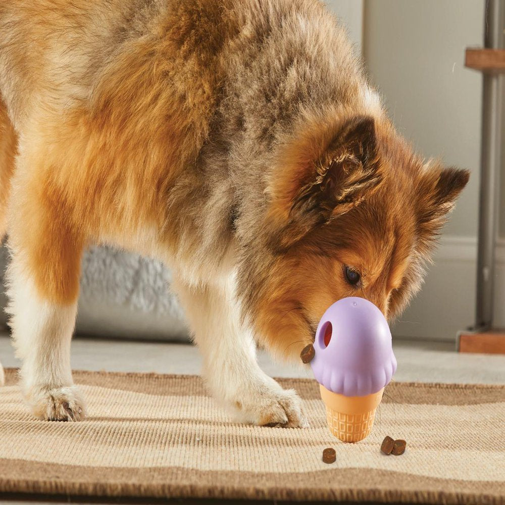 Ice Cream Dog Toy Treat Dispenser - Purple