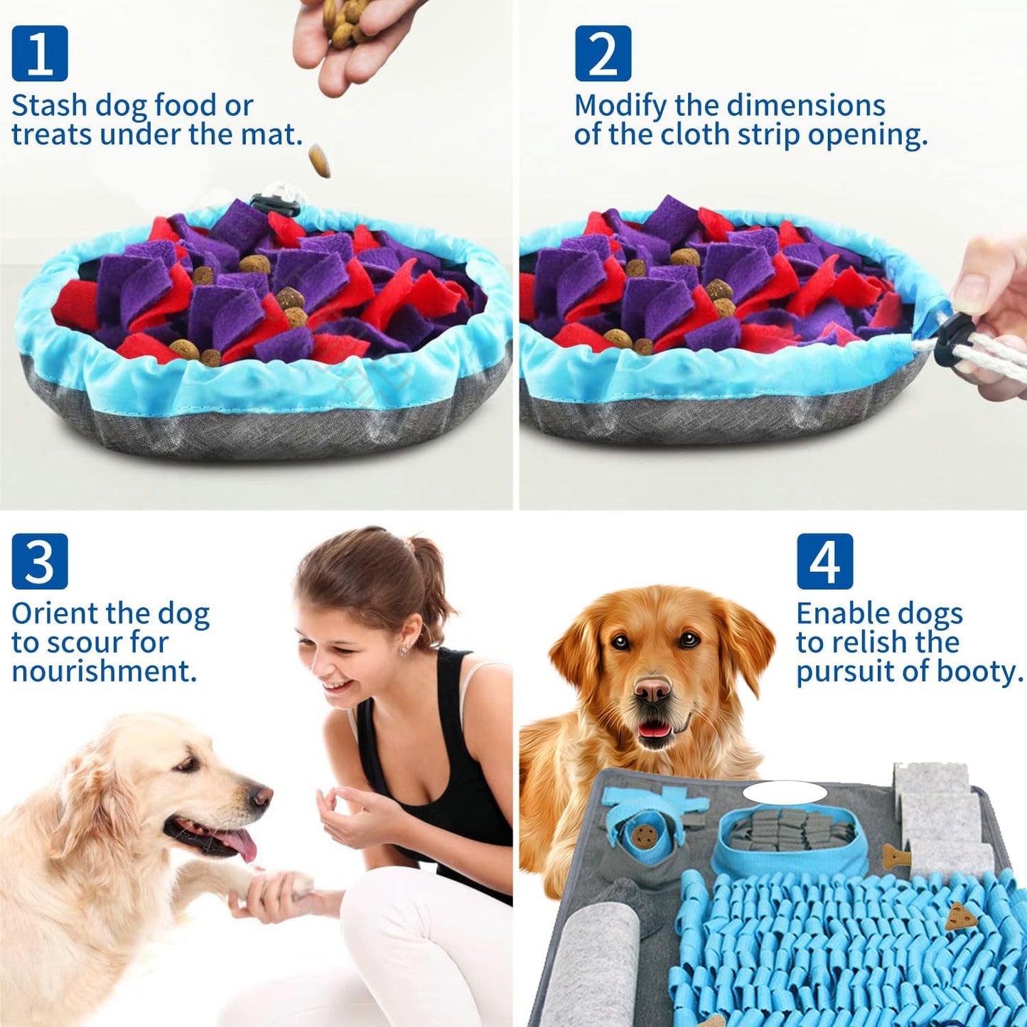 Modern Snuffle Mat for Dogs - 10 Elements and 4 Difficulty Levels 