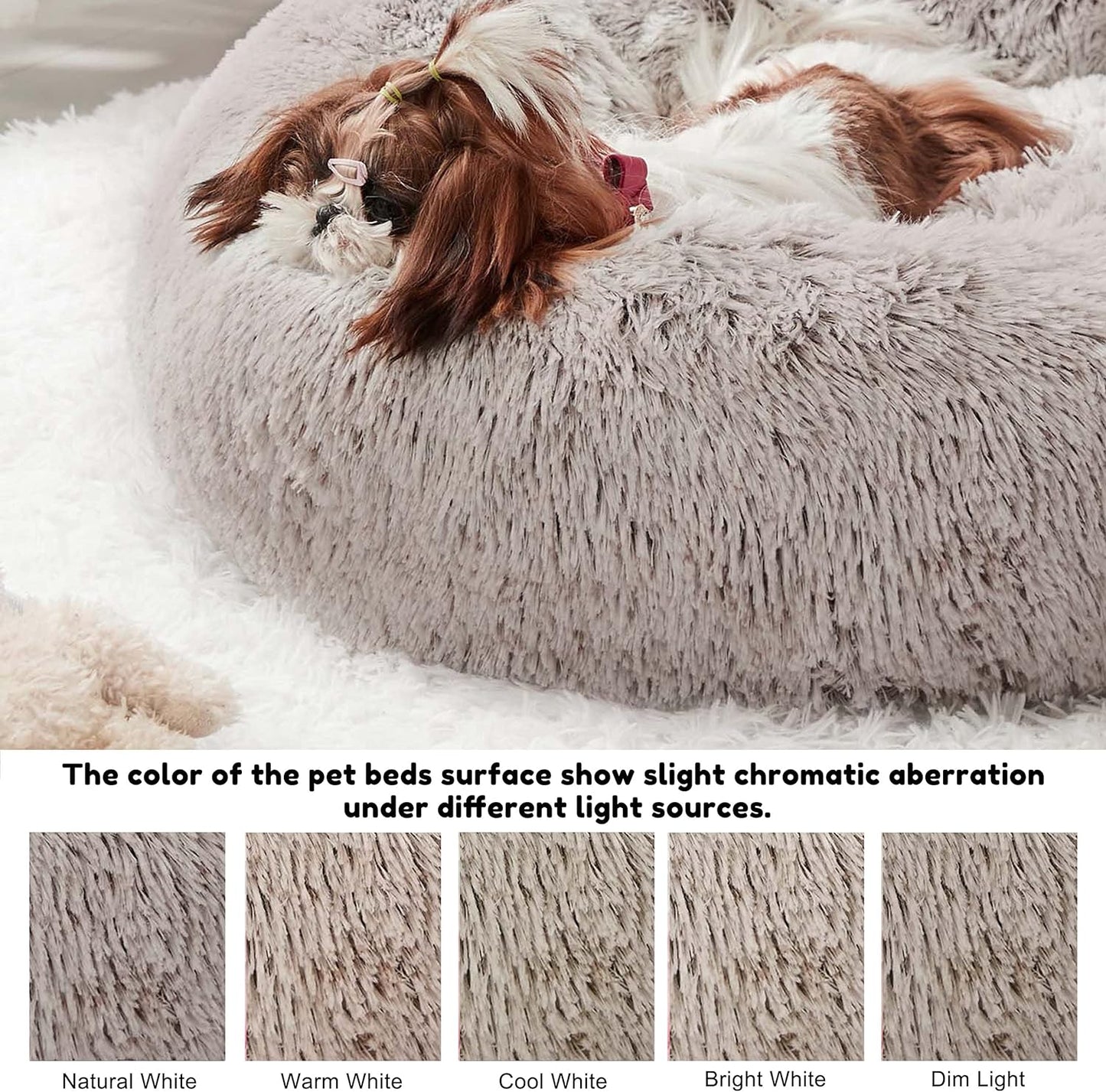 Modern Boho Dog Calming Bed for Small Dogs