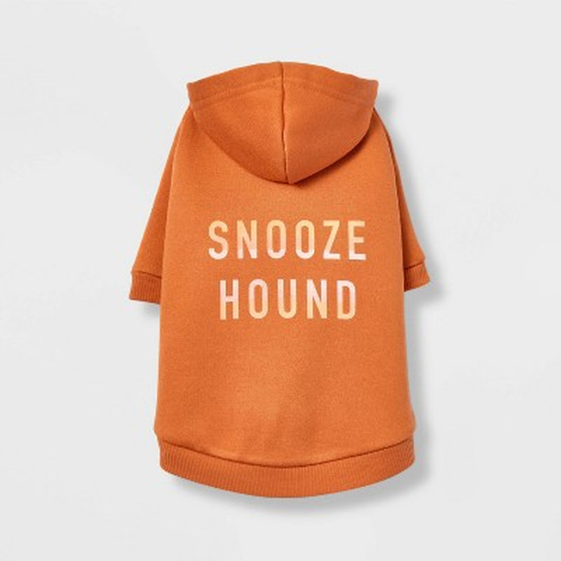 Orange Snooze Hound Dog Hoodie 