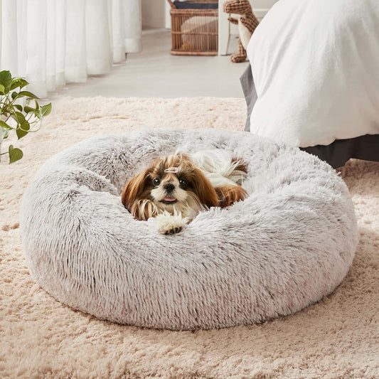 Modern Boho Dog Calming Bed for Small Dogs